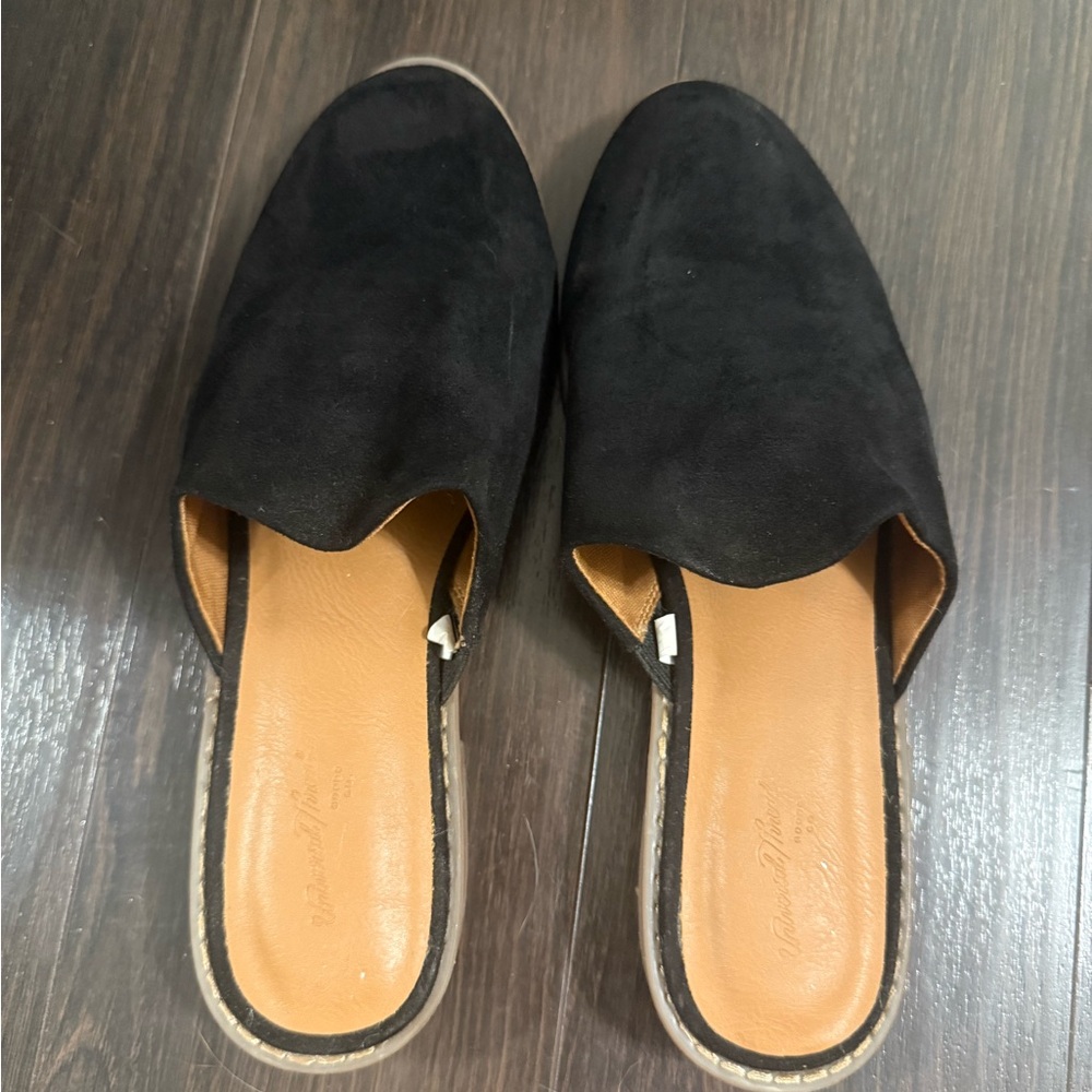 Universal Thread Black Suede Mules